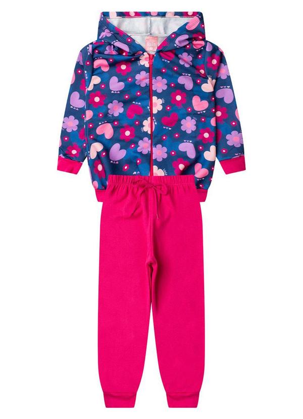 Rosa Azul - Conjunto Infantil Inverno Flores Iaia Azul