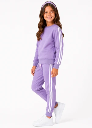 Rosa Azul - Conjunto Infantil Inverno Menina Iaia Lilás - ROSA AZUL