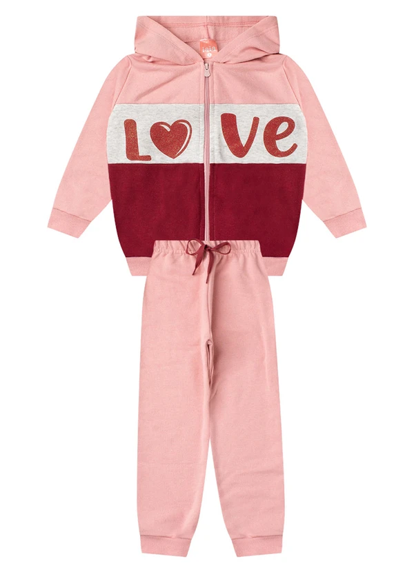 Rosa Azul - Conjunto Infantil Inverno Menina Love Iaia