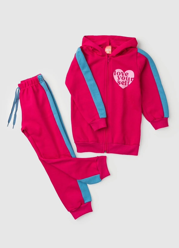 Rosa Azul - Conjunto Infantil Inverno Menina Love Yourself
