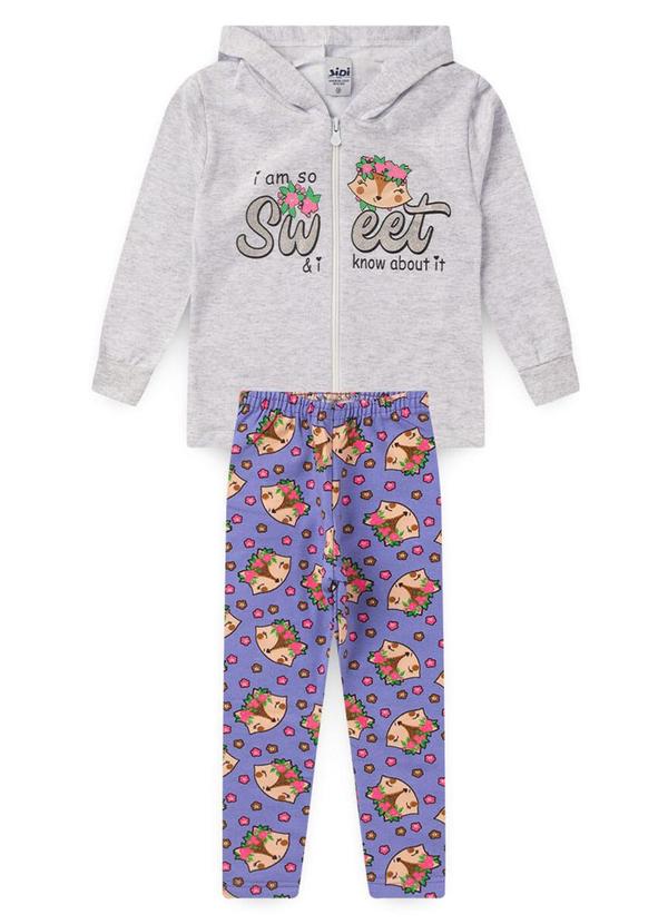 Rosa Azul - Conjunto Infantil Inverno Raposa Iaia Cinza
