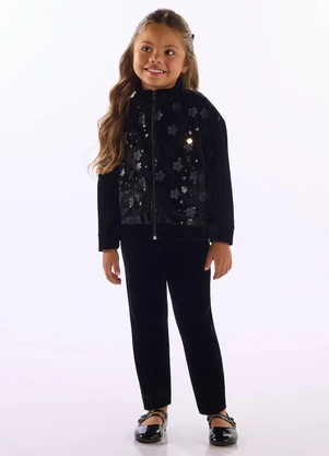 Up Baby - Conjunto Infantil Jaqueta Calça Preto - UP BABY