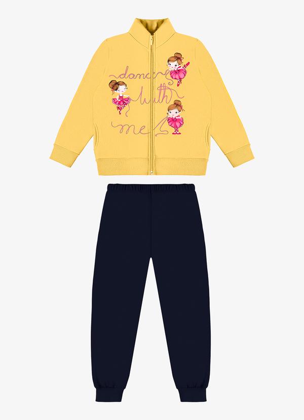Rovi Kids - Conjunto Infantil Jaqueta com Calça Amarelo