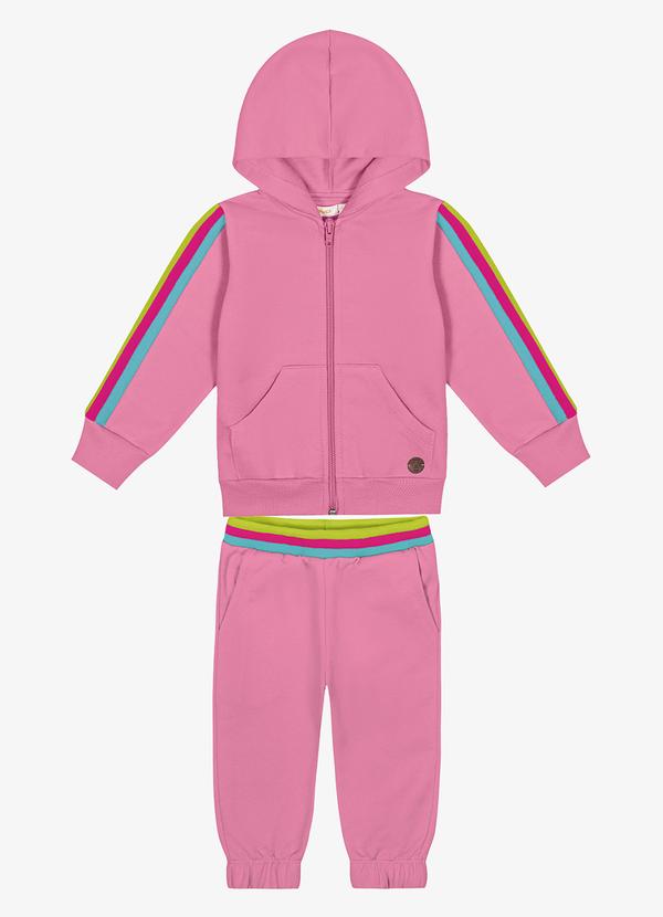 Trick Nick - Conjunto Infantil Jaqueta com Calça Rosa