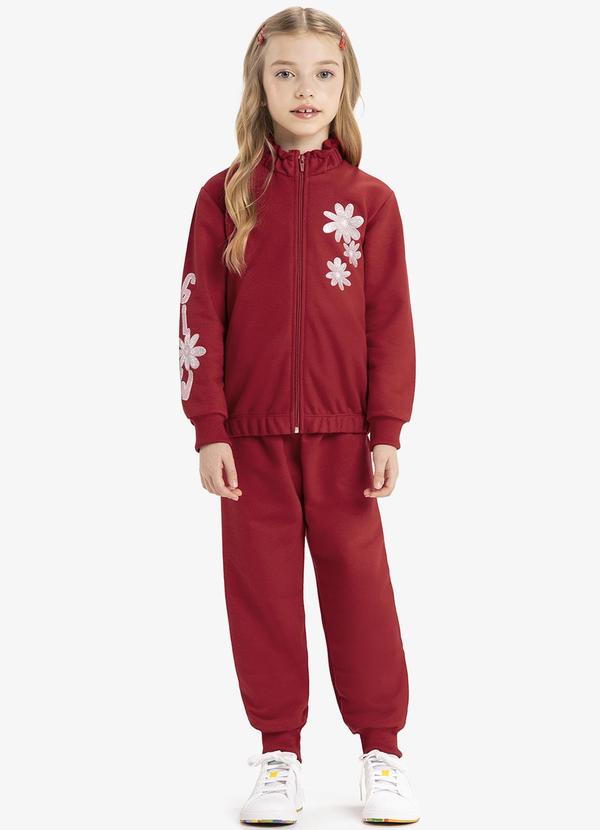 Rovi Kids - Conjunto Infantil Jaqueta com Calça Vermelho