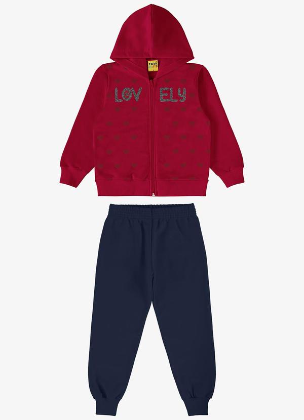Rovi Kids - Conjunto Infantil Jaqueta com Calça Vermelho
