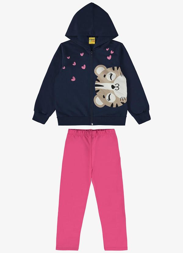 Rovi Kids - Conjunto Infantil Jaqueta com Legging Azul 6