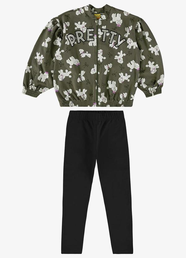 Rovi Kids - Conjunto Infantil Jaqueta com Legging Verde