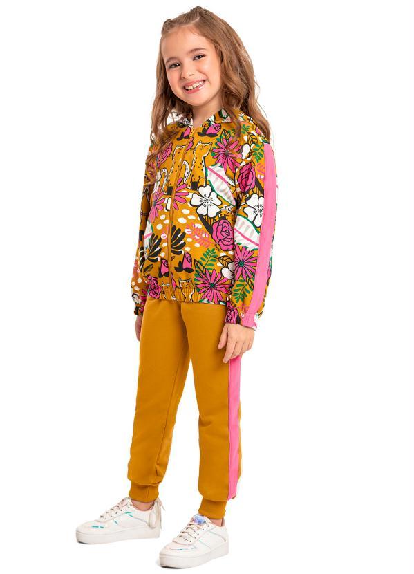 Quimby - Conjunto Infantil Jaqueta e Calça Amarelo