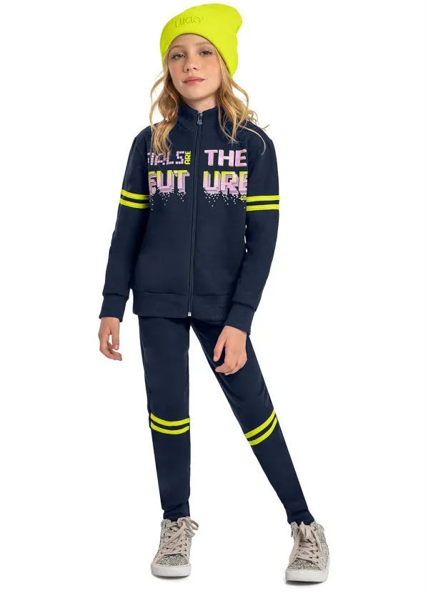 Quimby - Conjunto Infantil Jaqueta e Calça Azul