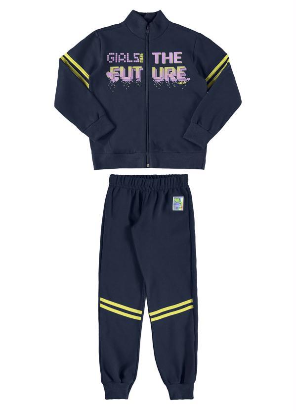 Quimby - Conjunto Infantil Jaqueta e Calça Azul 6