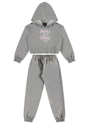 Guloseima - Conjunto Infantil Jaqueta e Calça Cinza - GULOSEIMA