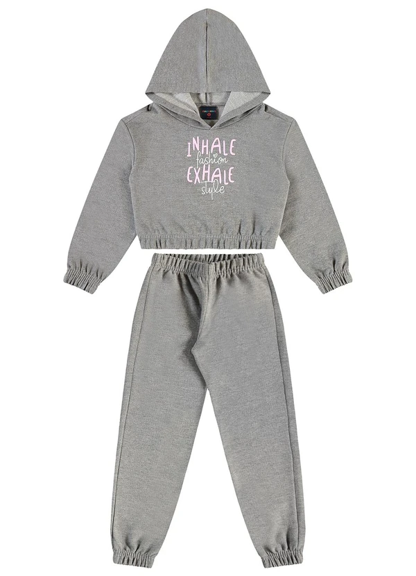 Guloseima - Conjunto Infantil Jaqueta e Calça Cinza