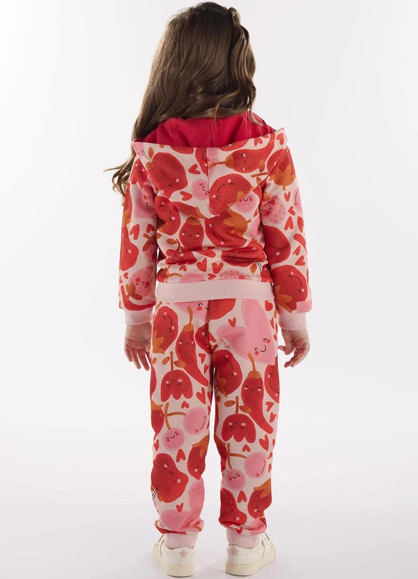 Três e Já - Conjunto Infantil Jaqueta e Calça Rosa 2