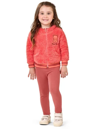 Elian - Conjunto Infantil Jaqueta Peluciada Laranja - ELIAN