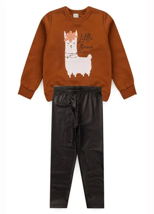 Vida Costeira - Conjunto Infantil Little Lhama Menina Caramelo - VIDA COSTEIRA