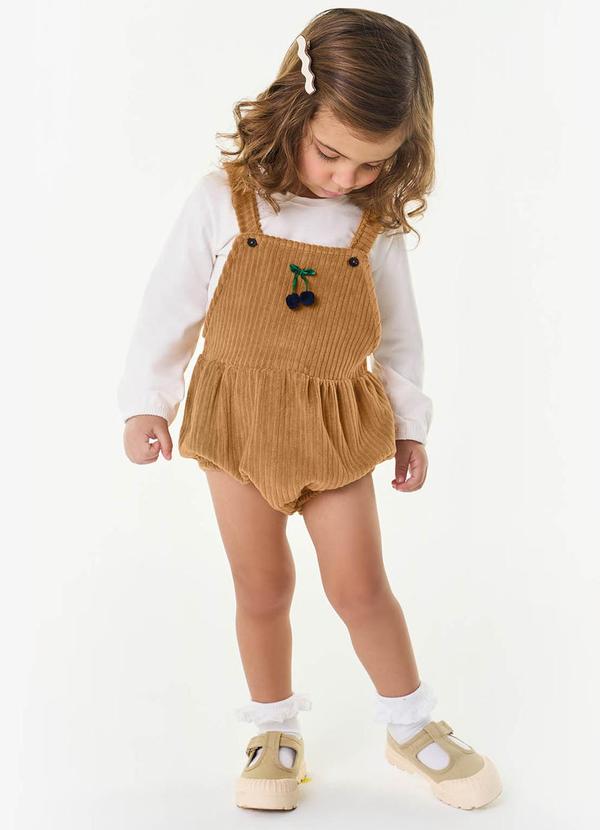 Trick Nick - Conjunto Infantil Macaquinho com Blusa Marrom 1