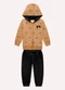 Milon - Conjunto Infantil Menina Abelhas Marrom - variação: Marrom