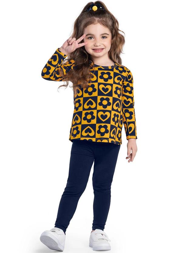 Kyly - Conjunto Infantil Menina Amarelo