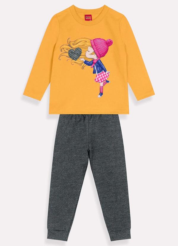 Kyly - Conjunto Infantil Menina Amarelo