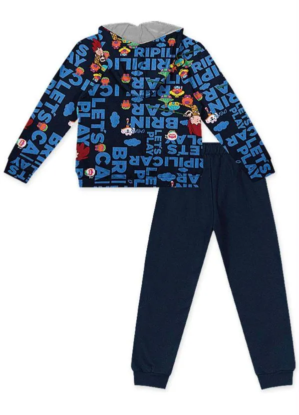 Lilica Ripilica - Conjunto Infantil Moletom Azul 2