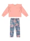 Colorittá - Conjunto Infantil Menina Babados Marrom - variação: Rosa
