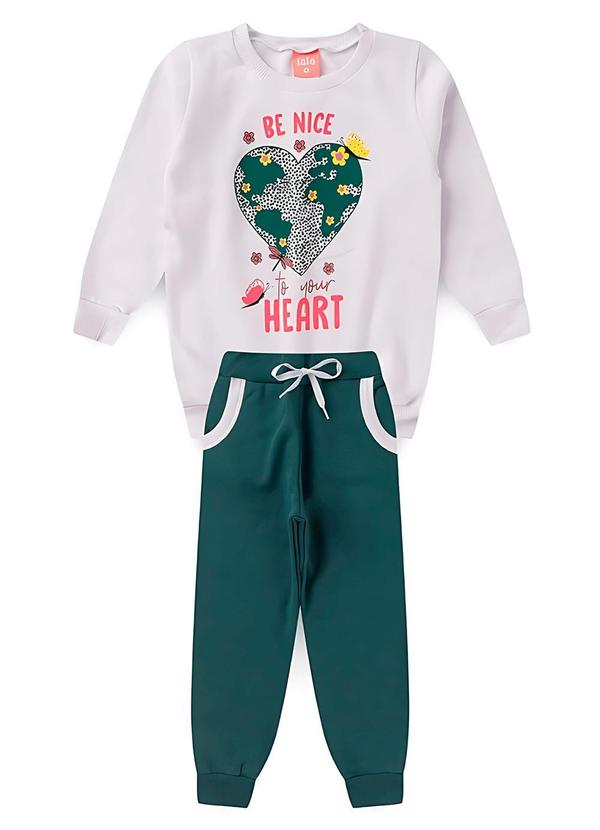 Rosa Azul - Conjunto Infantil Menina Be Nice Branco