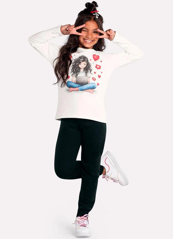 Kyly - Conjunto Infantil Menina Bege