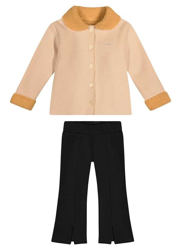 Colorittá - Conjunto Infantil Menina Bege