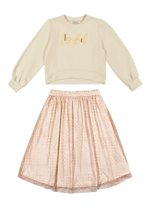 Colorittá - Conjunto Infantil Menina Bege - COLORITTÁ