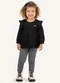 Colorittá - Conjunto Infantil Menina Blusa com Babados Preto - variação: Preto