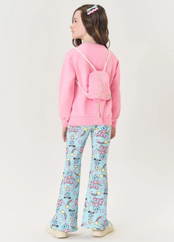 Abrange - Conjunto Infantil Menina Bolsa Dinossauro Rosa 3