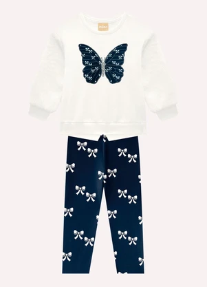 Milon - Conjunto Infantil Menina Borboleta Bege - MILON