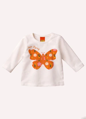 Kyly - Conjunto Infantil Menina Borboleta Branco - KYLY