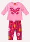 Kyly - Conjunto Infantil Menina Borboleta Laranja - variação: Rosa