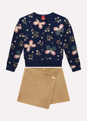 Kyly - Conjunto Infantil Menina Borboletas Azul - KYLY