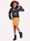 Kyly - Conjunto Infantil Menina Borboletas Marrom - variação: Azul