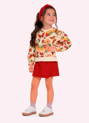 Nanai - Conjunto Infantil Menina Borboletas Bege - NANAI