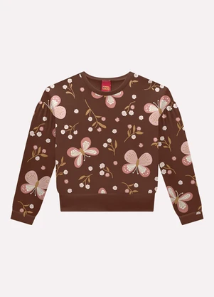 Kyly - Conjunto Infantil Menina Borboletas Marrom - KYLY