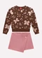 Kyly - Conjunto Infantil Menina Borboletas Marrom - variação: Marrom