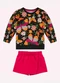 Nanai - Conjunto Infantil Menina Borboletas Preto - variação: Preto