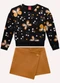 Kyly - Conjunto Infantil Menina Borboletas Marrom - variação: Preto