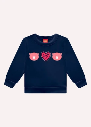 Kyly - Conjunto Infantil Menina Bordado Azul - KYLY