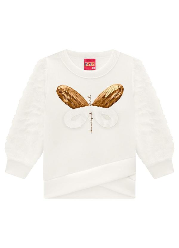 Kyly - Conjunto Infantil Menina Bordado Bege 3