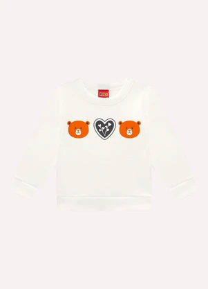Kyly - Conjunto Infantil Menina Bordado Bege - KYLY
