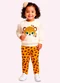 Kyly - Conjunto Infantil Menina Bordado Rosa - variação: Branco