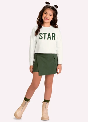 Kyly - Conjunto Infantil Menina Bordado Branco - KYLY