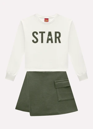 Kyly - Conjunto Infantil Menina Bordado Branco - KYLY