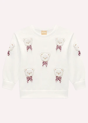 Milon - Conjunto Infantil Menina Bordado Branco - MILON