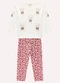 Milon - Conjunto Infantil Menina Bordado Branco - variação: Branco
